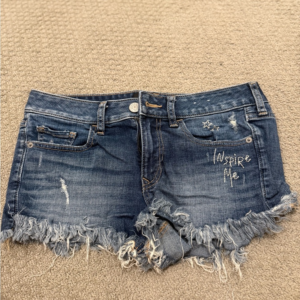 Express Dark Blue Denim Shorts